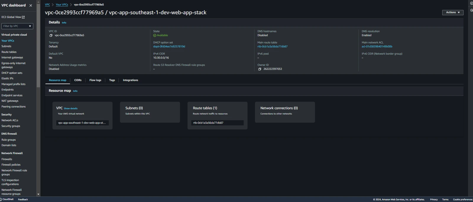 Create VPC Snapshot