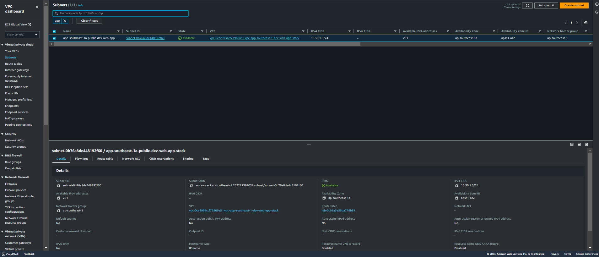 Subnet Snapshot