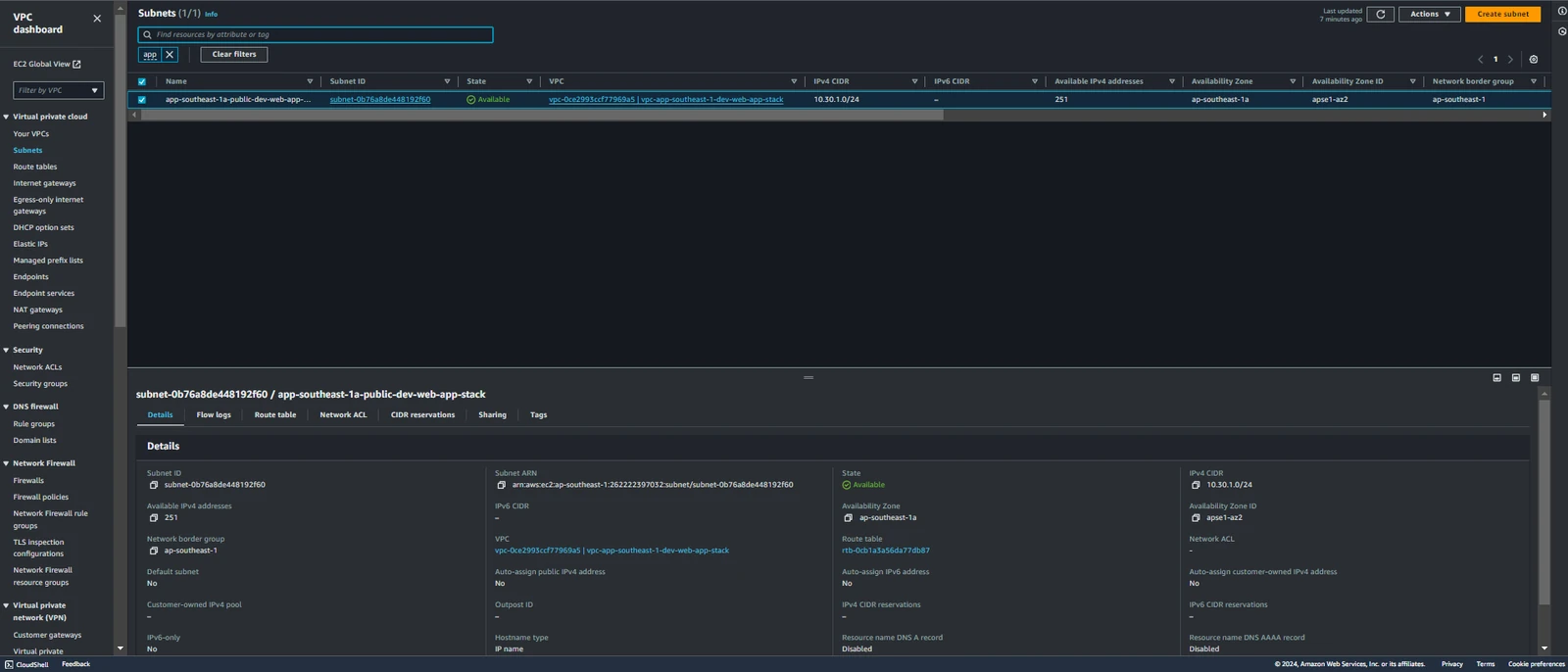 Subnet Snapshot
