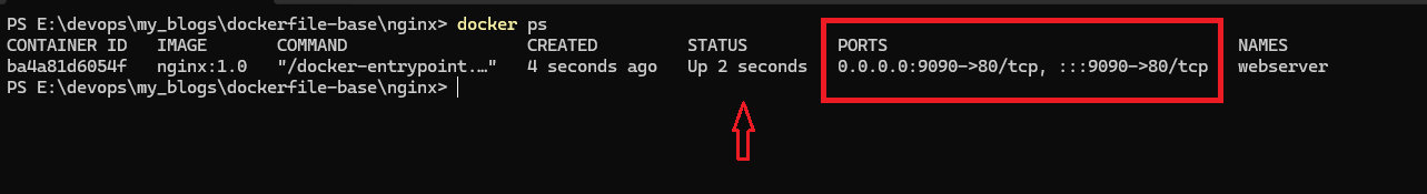 docker ps