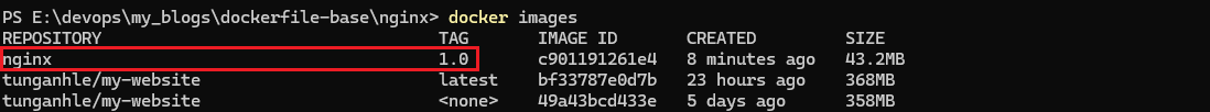 docker images
